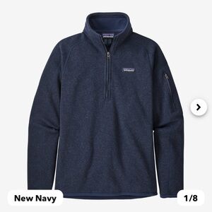 Patagonia new navy quarter zip